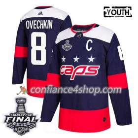 Adidas Maillot de Hockey Washington Capitals Alex Ovechkin 8 2018 Stanley Cup Final Patch Stadium Series Authentic - Enfant
